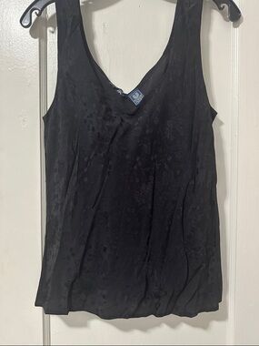 Emanuel Ungaro Black V-Neck Sleeveless Jacquard Camisole